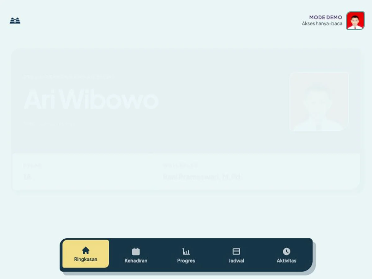 ISSA public demo entry point with Parent access and Teacher CMS link.